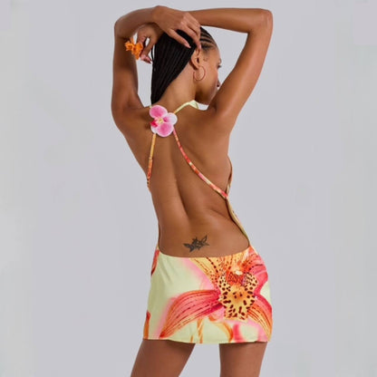 Orchid Bloom Mini Dress