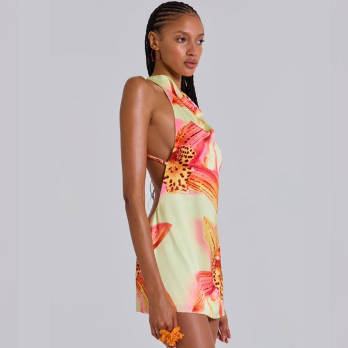Orchid Bloom Mini Dress