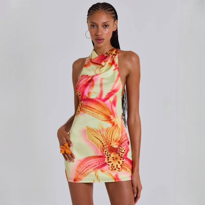 Orchid Bloom Mini Dress